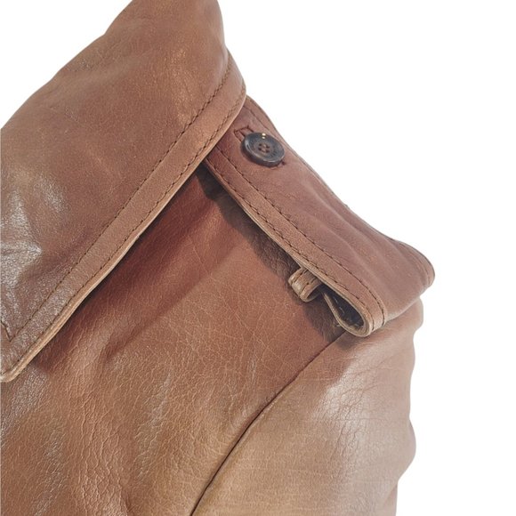 Gucci Brown Belted Leather Jacket - Picture 7 of 10